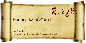 Rechnitz Ábel névjegykártya